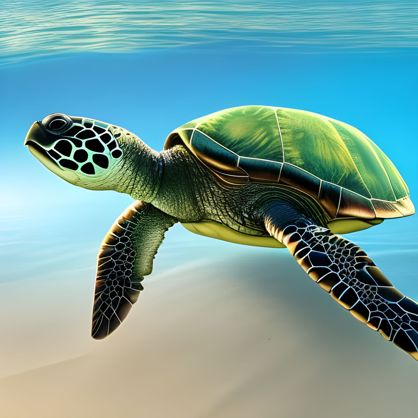 Turtle Celebrates Birthday in Hyperrealistic 3D Rendering