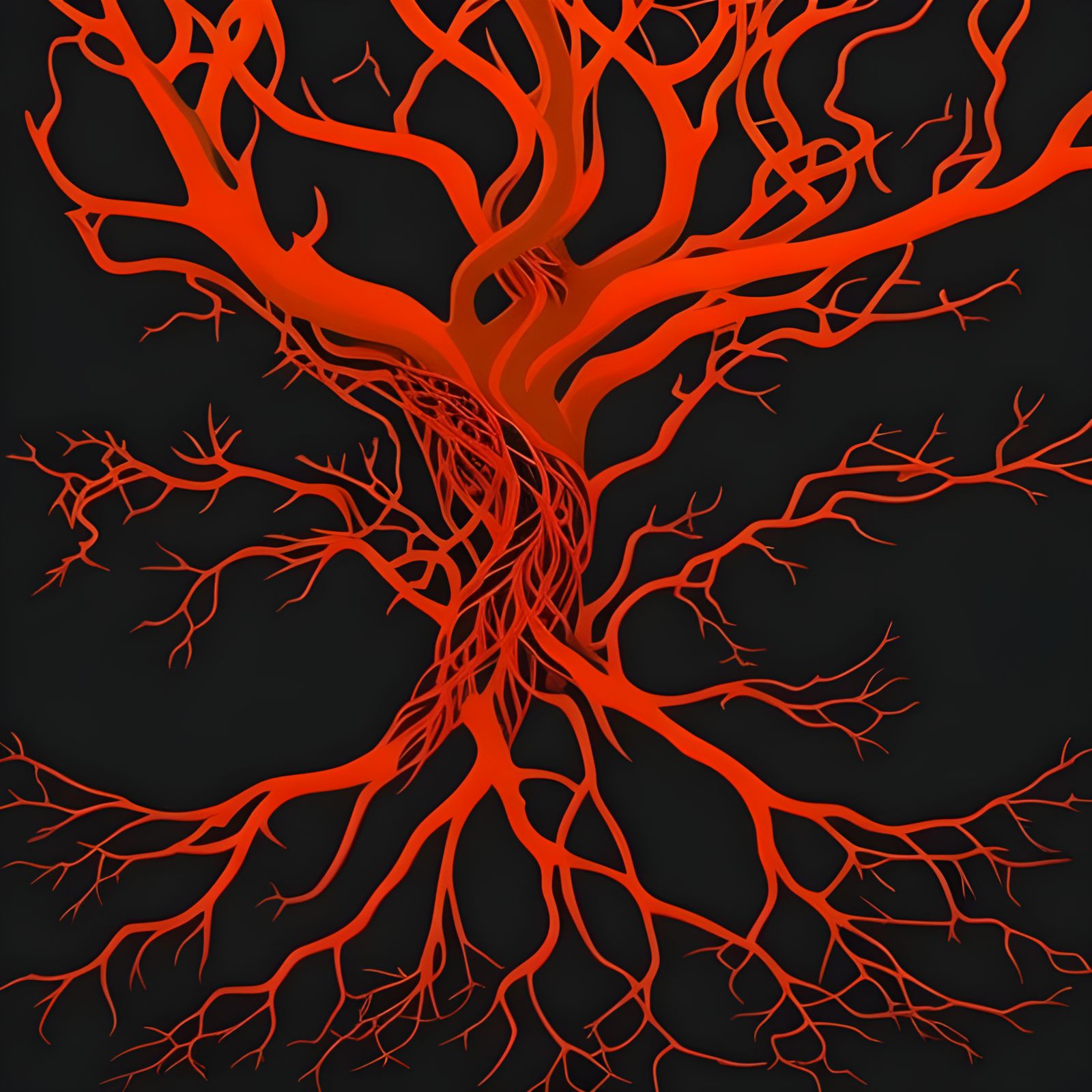 Eldritch Blood Tree of Life in Dark Fantasy Style