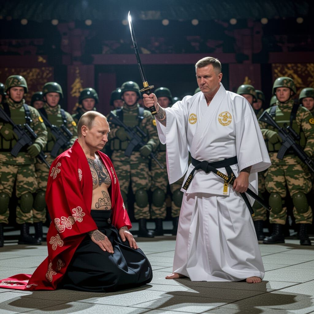 Dramatic Scene on Maidan Nezalezhnosti with Ukrainian Soldie...