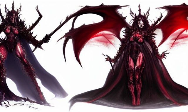 Demonic Queen Overthrown: Hyperdetailed Concept Art