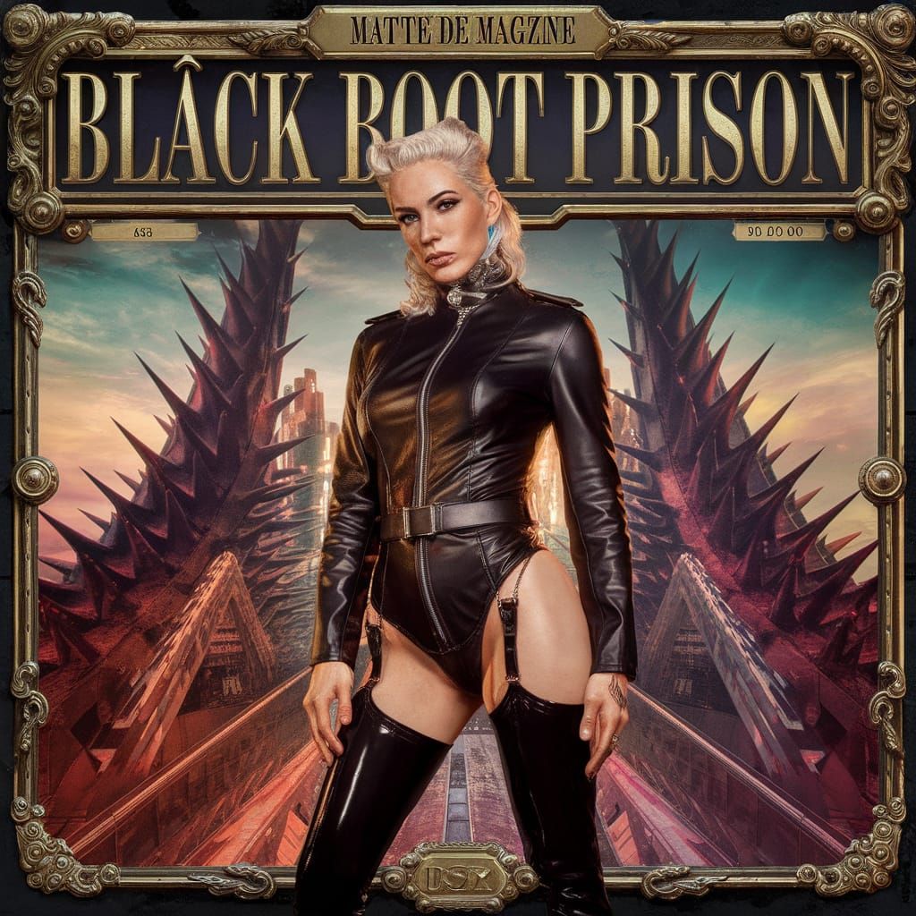 Cyberpunk Magazine Cover with Cybernetic Cote de Pablo