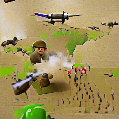 Dramatic Scene from World War II