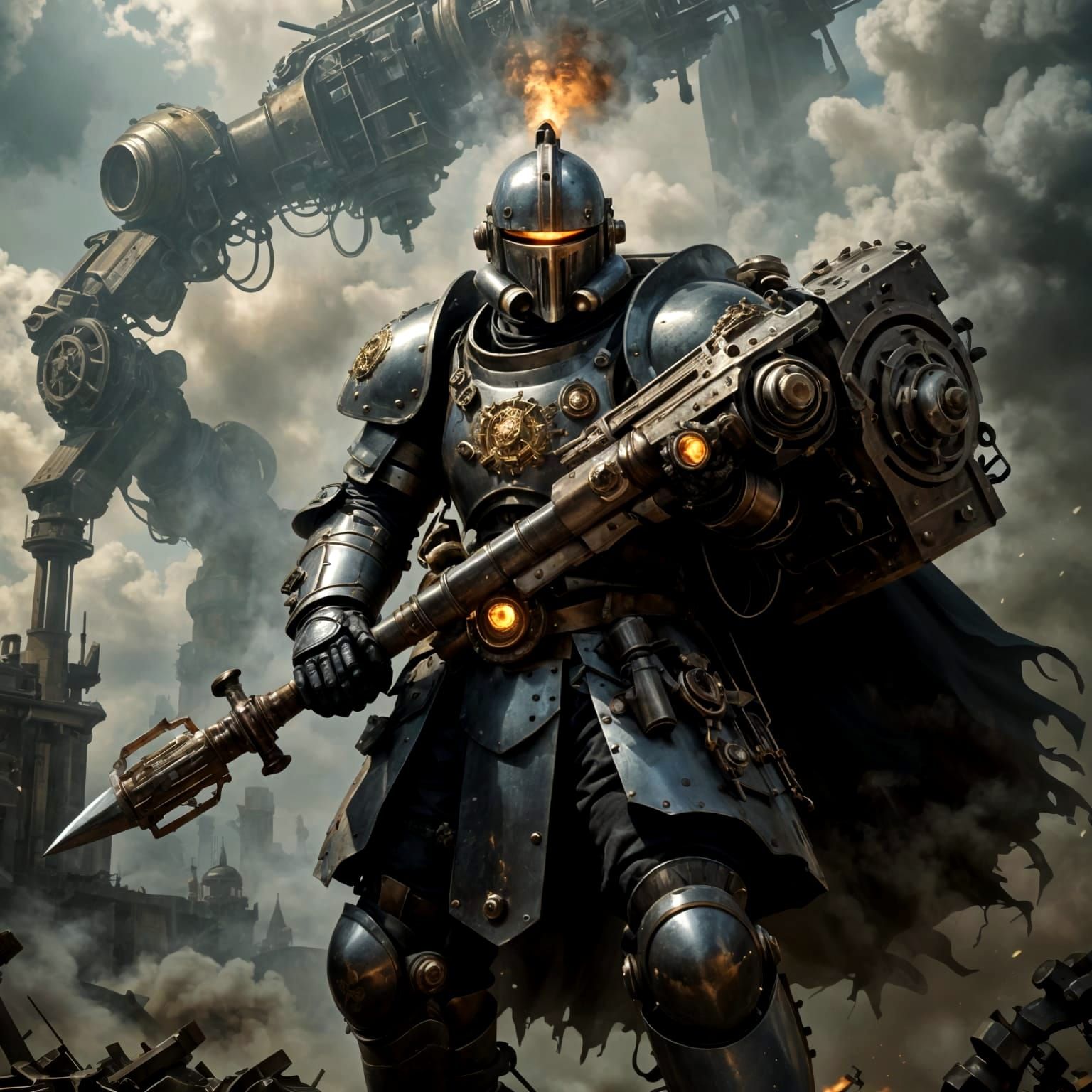 Steampunk Mace Warrior