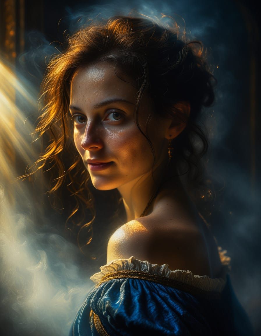 Renaissance Woman in Soft Morning Light