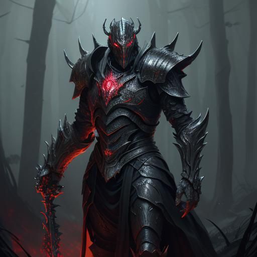 Armored Insect Warlord in Mystical Forest