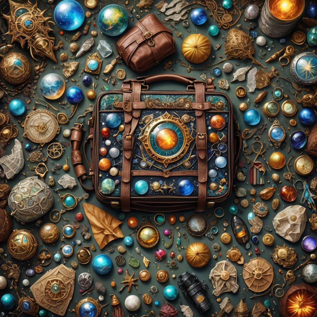 Fantasy Trip Packing: Holographic Astral Mixed Media