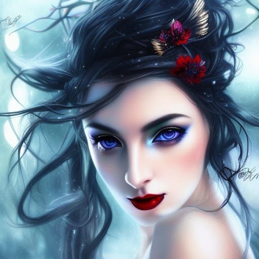 Gothic Fairy Concept Art in Fantasy Style