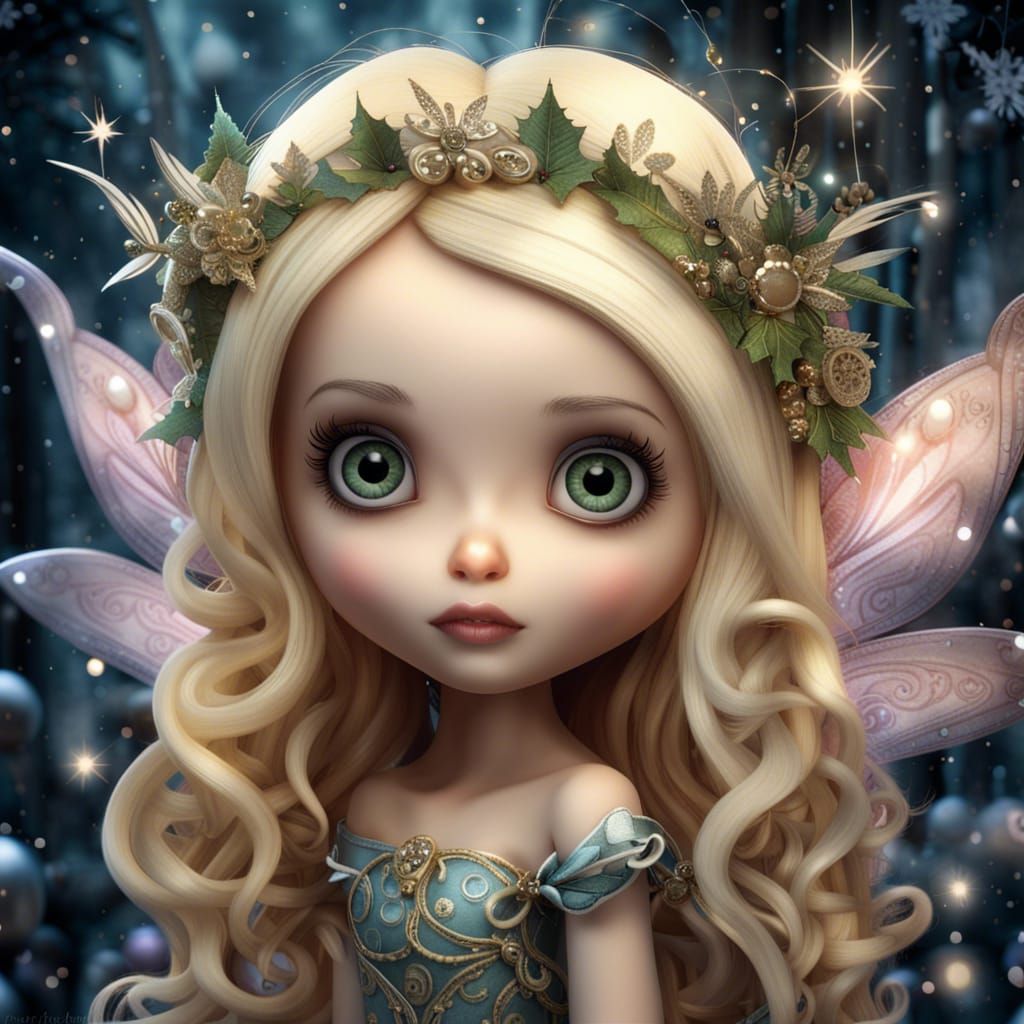 Enchanting Christmas Fairy with Volumetric Lighting