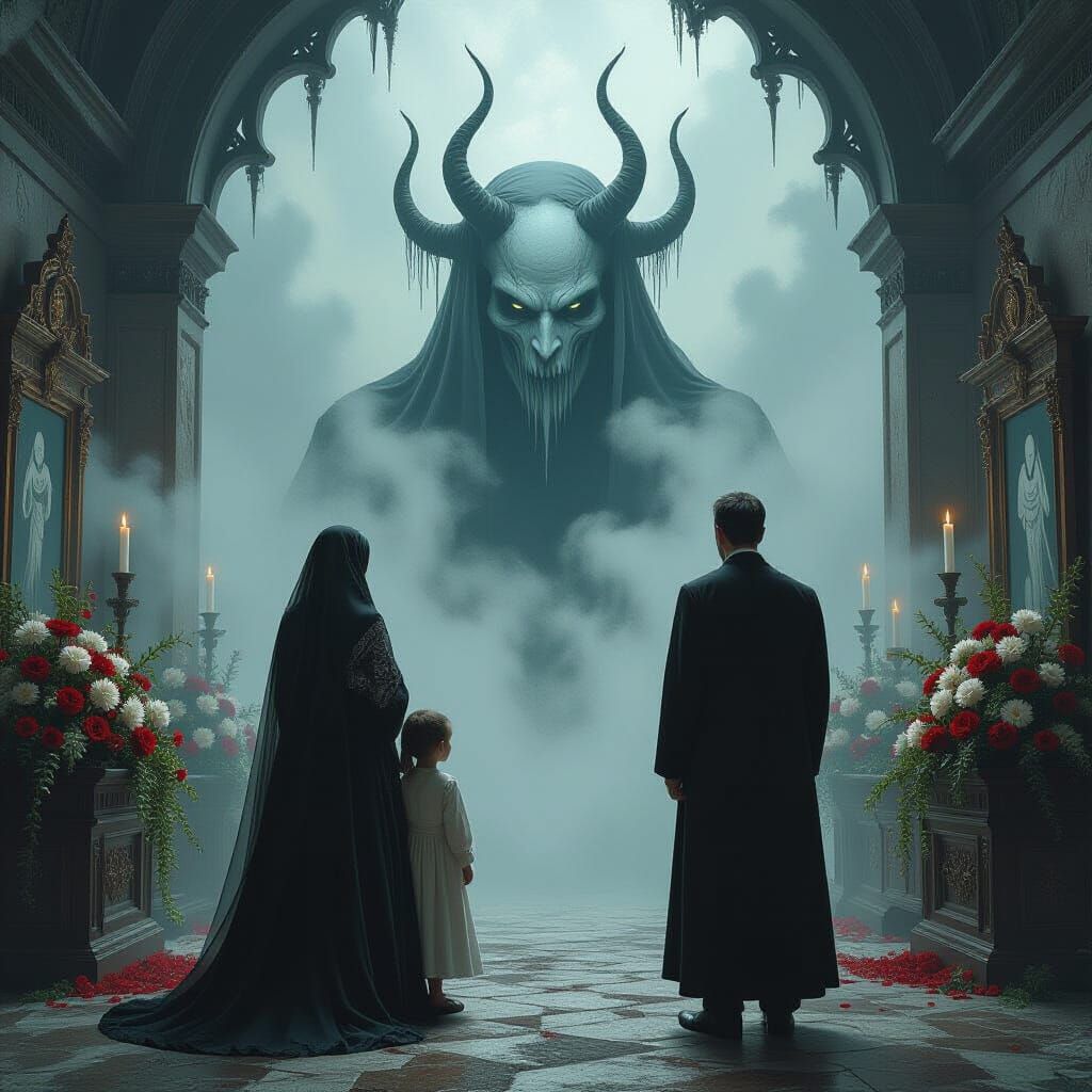 Eerie Painting Unleashes Sinister Entity at Funeral