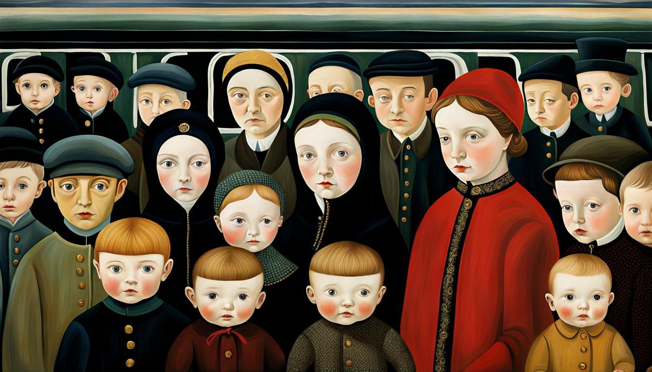 Interactive Babies on Westbound Train: Digital Art