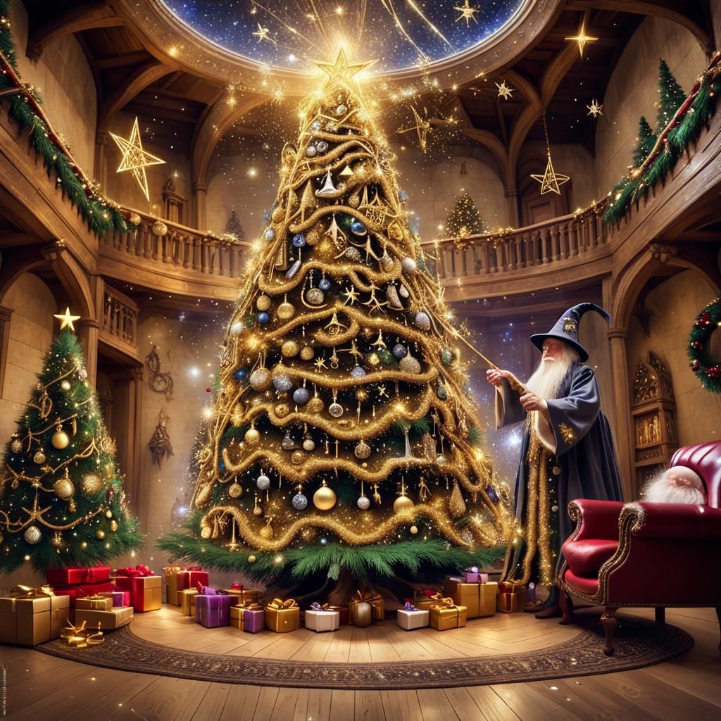 Christmas Tree Created with Magic