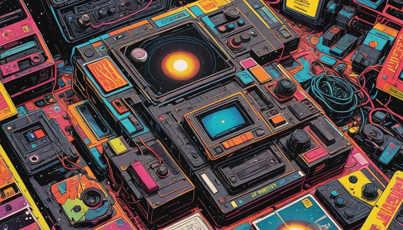 Retro Comic Book in Astro Futurism Style