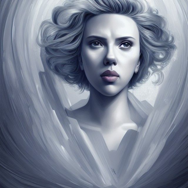 Symmetrical Portrait in Hyperrealism Biopunk Style