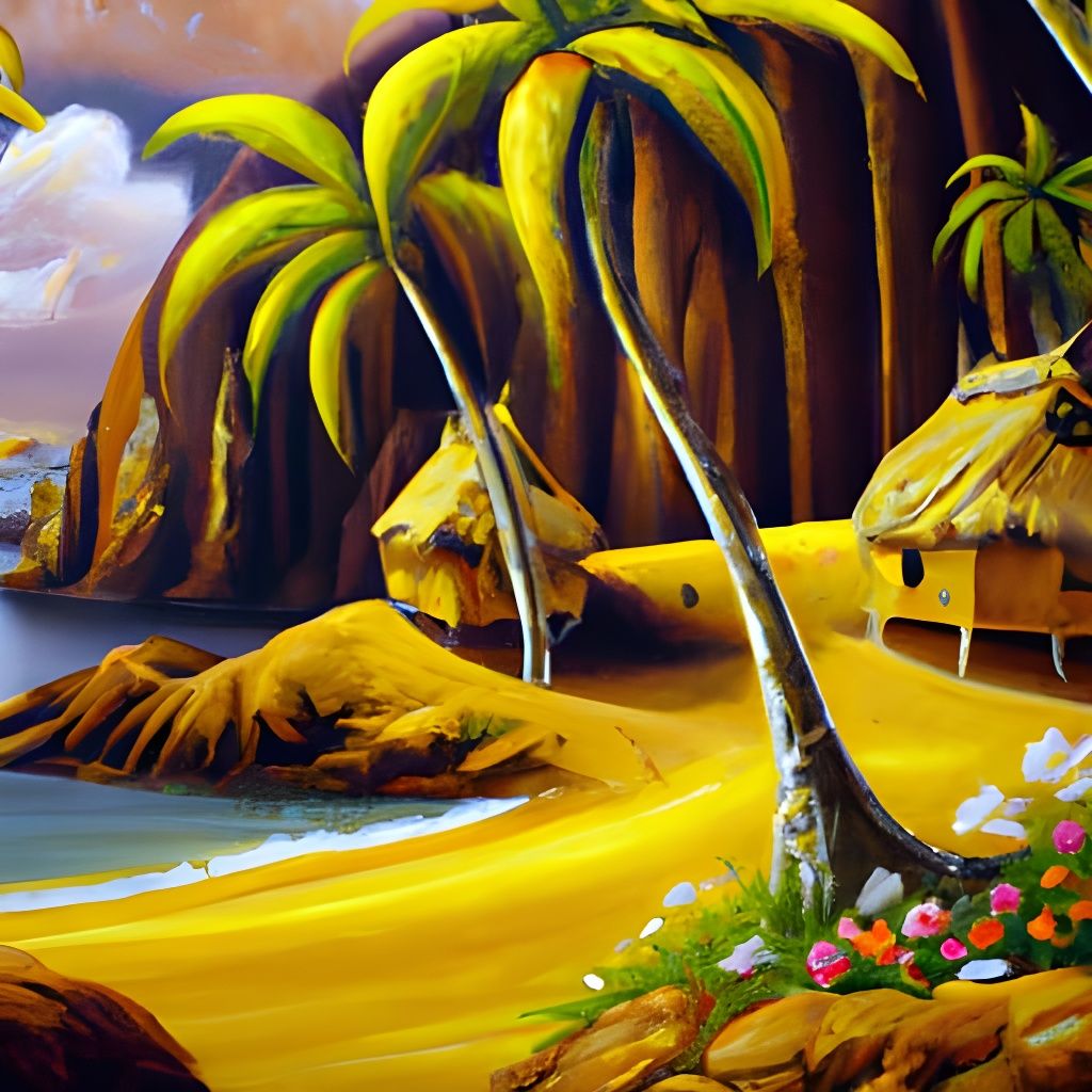 Coastal Cottages: Van Gogh-Style Acrylic Seascape