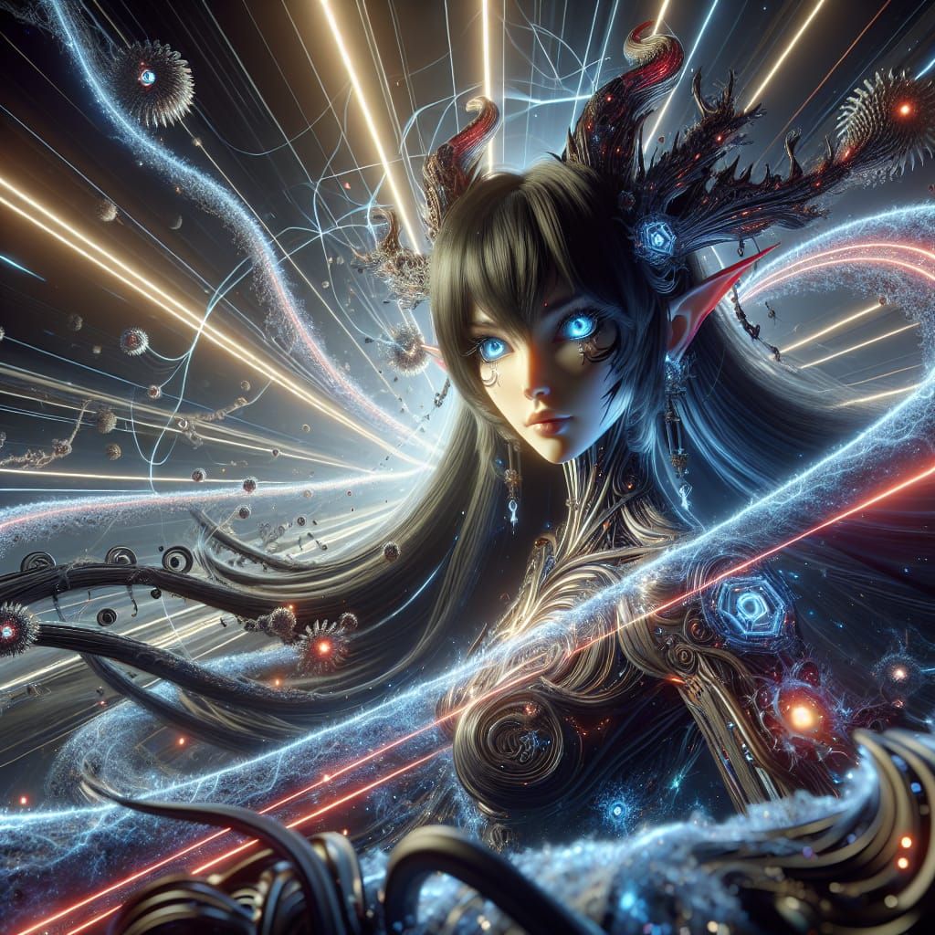 beautiful demon girl