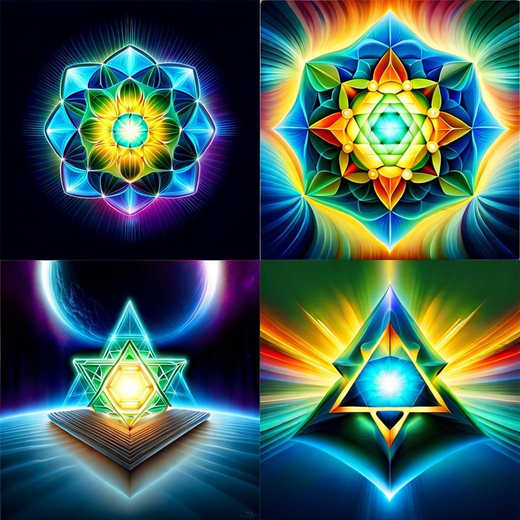 Detailed Digital Drawing of Sacred Geometry Symbol