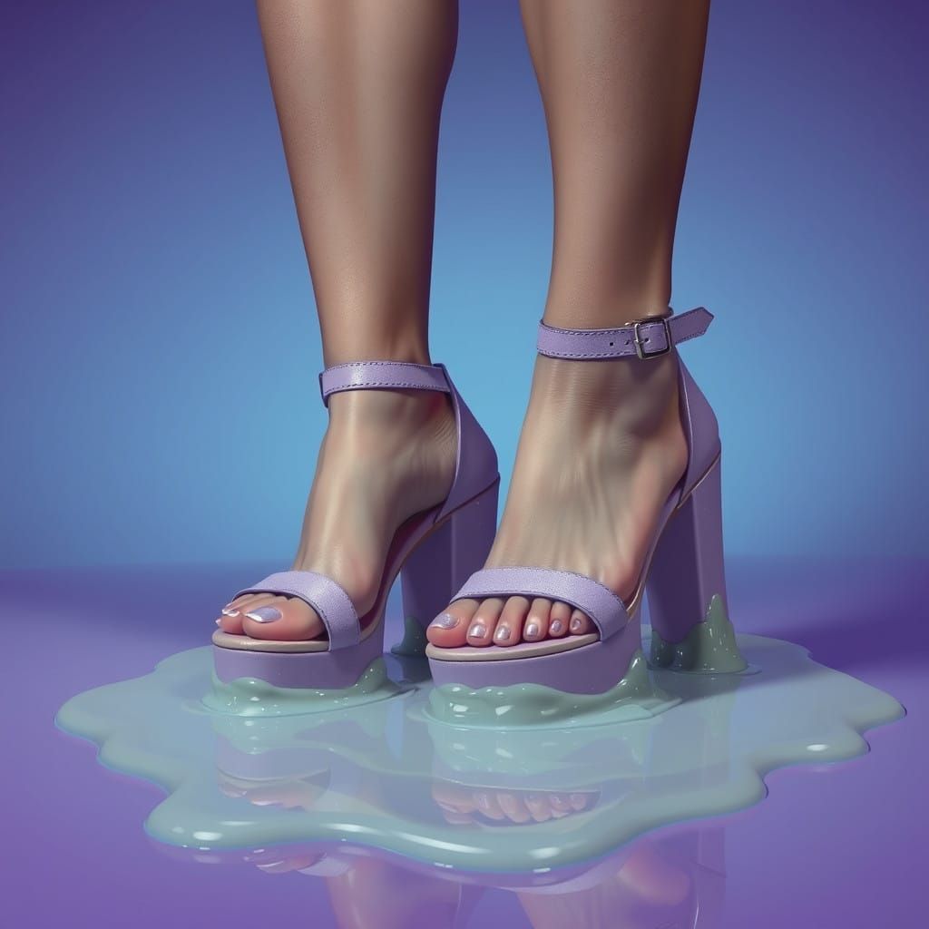 Stuck in Dreamlike Glue, Lavender Sandals Sinking Slowly