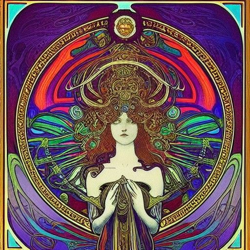 Psychedelic Art Brut Scene in Hyperrealism Style