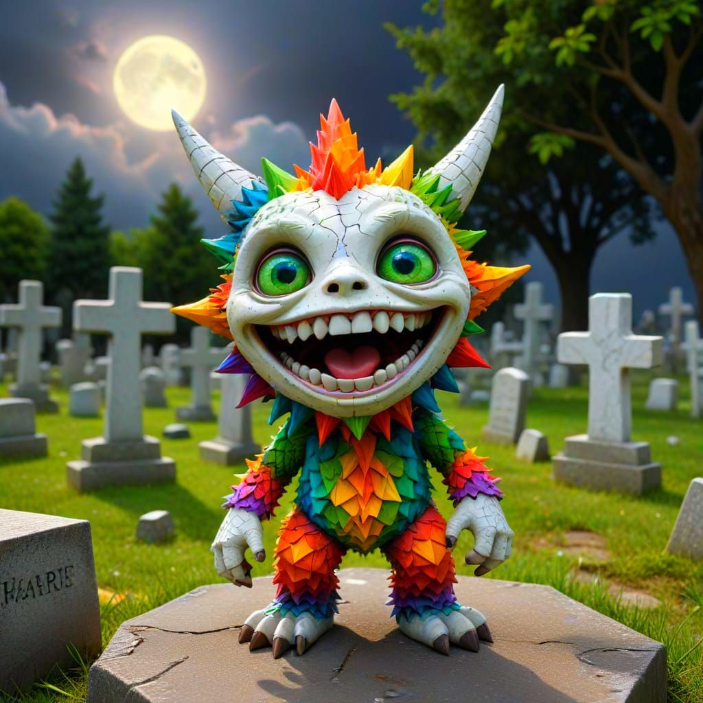 Imaginary cemetery creature