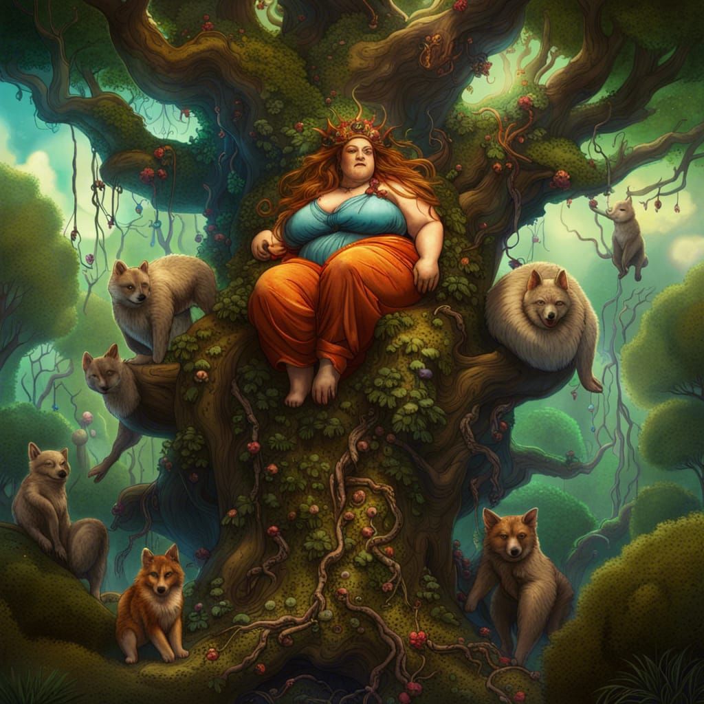 Goddesses: Detailed Matte Painting in Deep Color