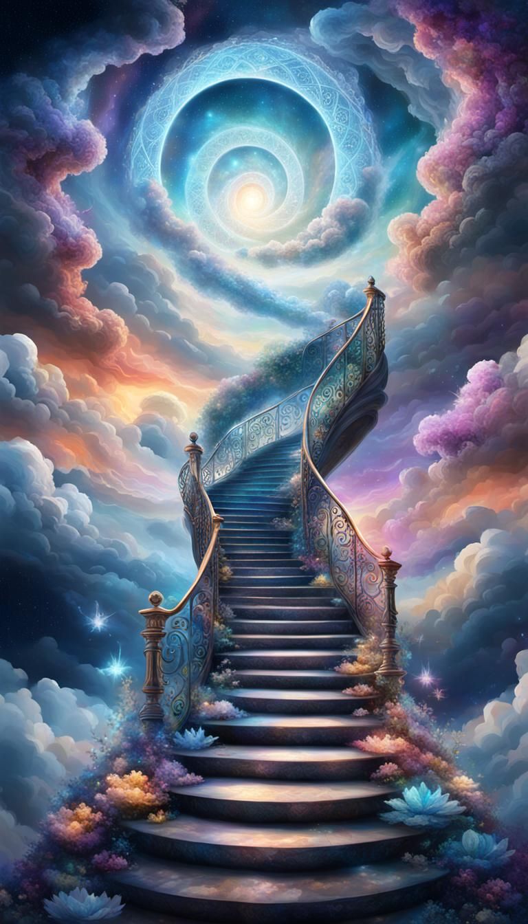 Mystical Staircase to a Realm of Wonder