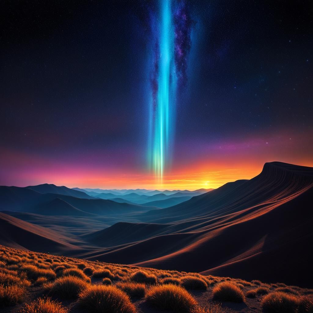 Luminous Figure Emerges on Alien World