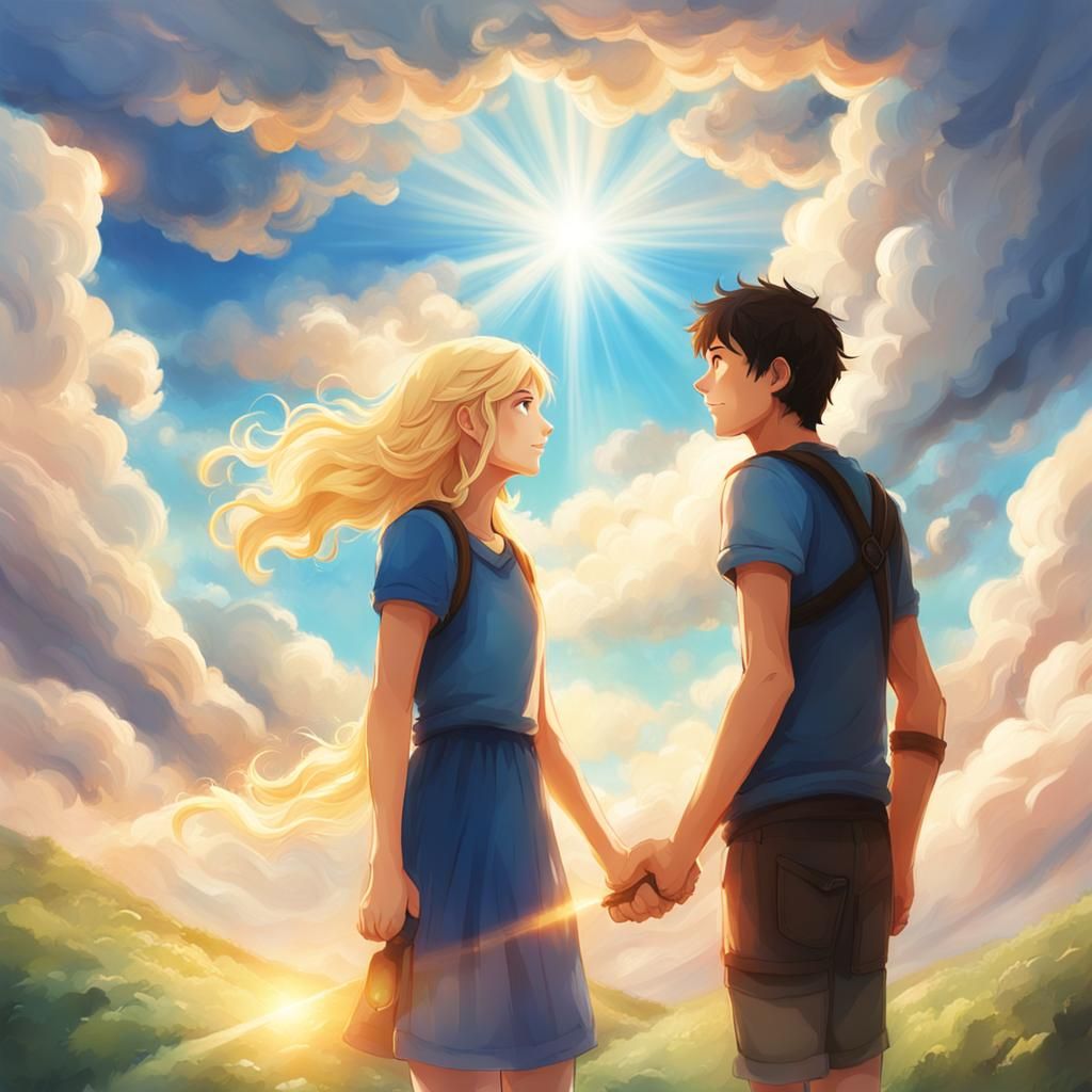 Divine Couple in Soft Sunlight