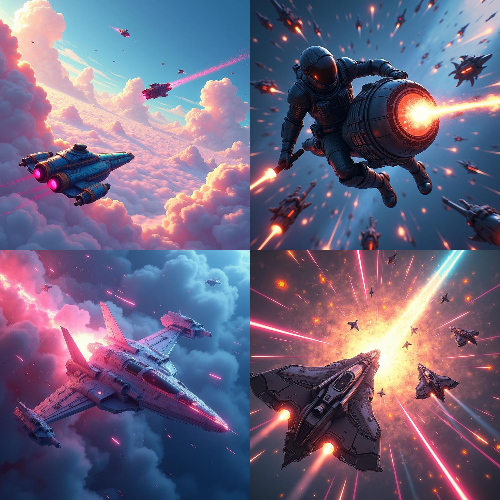 Retro Arcade Game in Alphonse Mucha Style