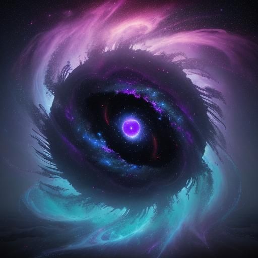 Cosmic Abstract: Swirling Gases and Ethereal Light