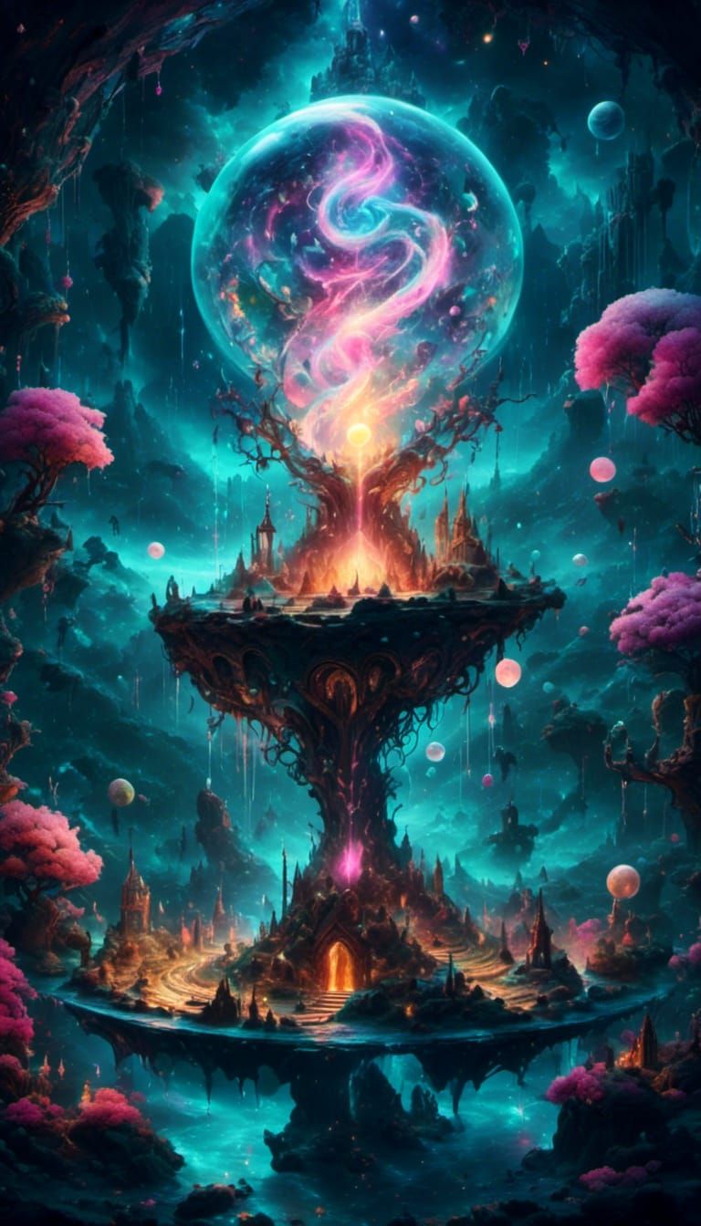 Cosmic Landscape with Elemental Magic Vortexes