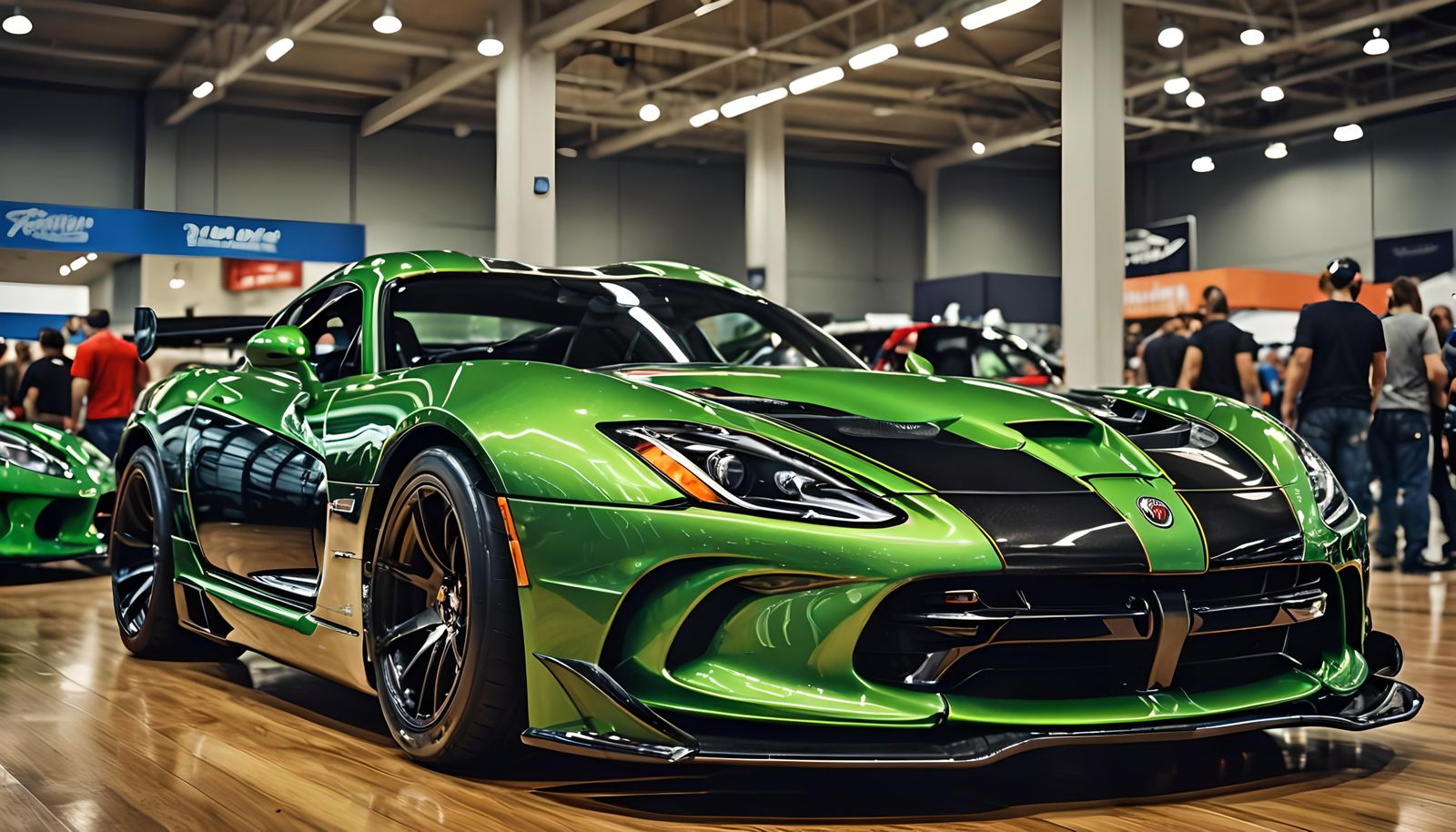 Hyperrealistic Dodge Viper Hot Wheels Car Show