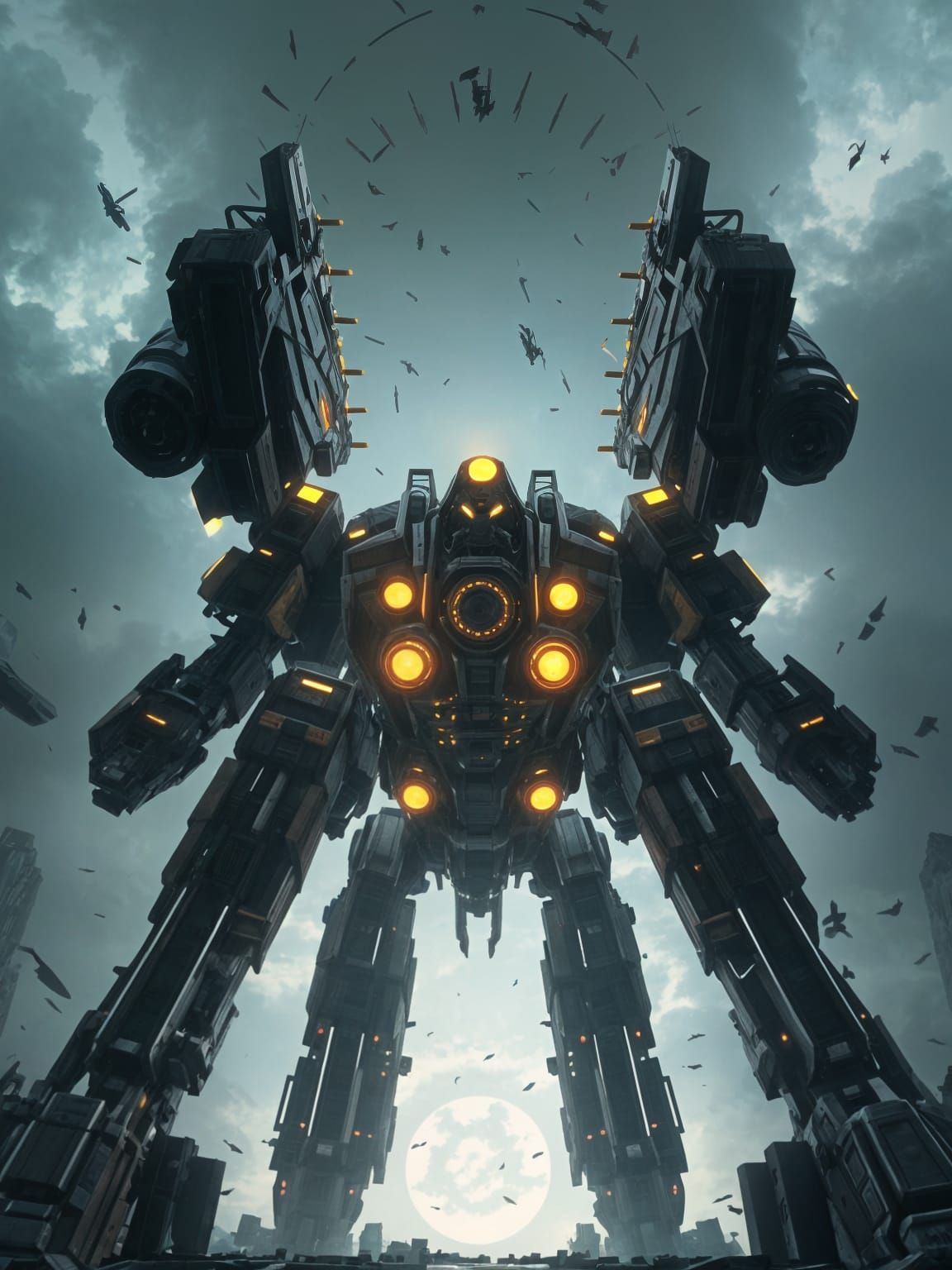 Armored Core Mech in Epic Atmosphere