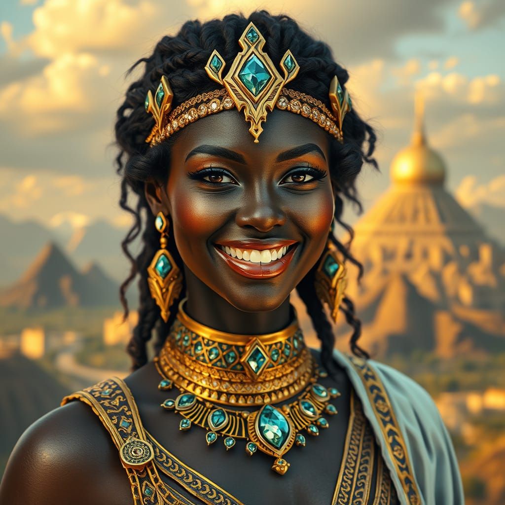 Regal Lemurian Prince in Futuristic Splendor