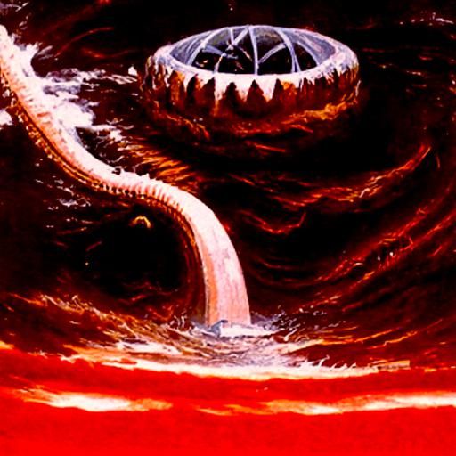 Charybdis Digital Painting Sea Monster Art