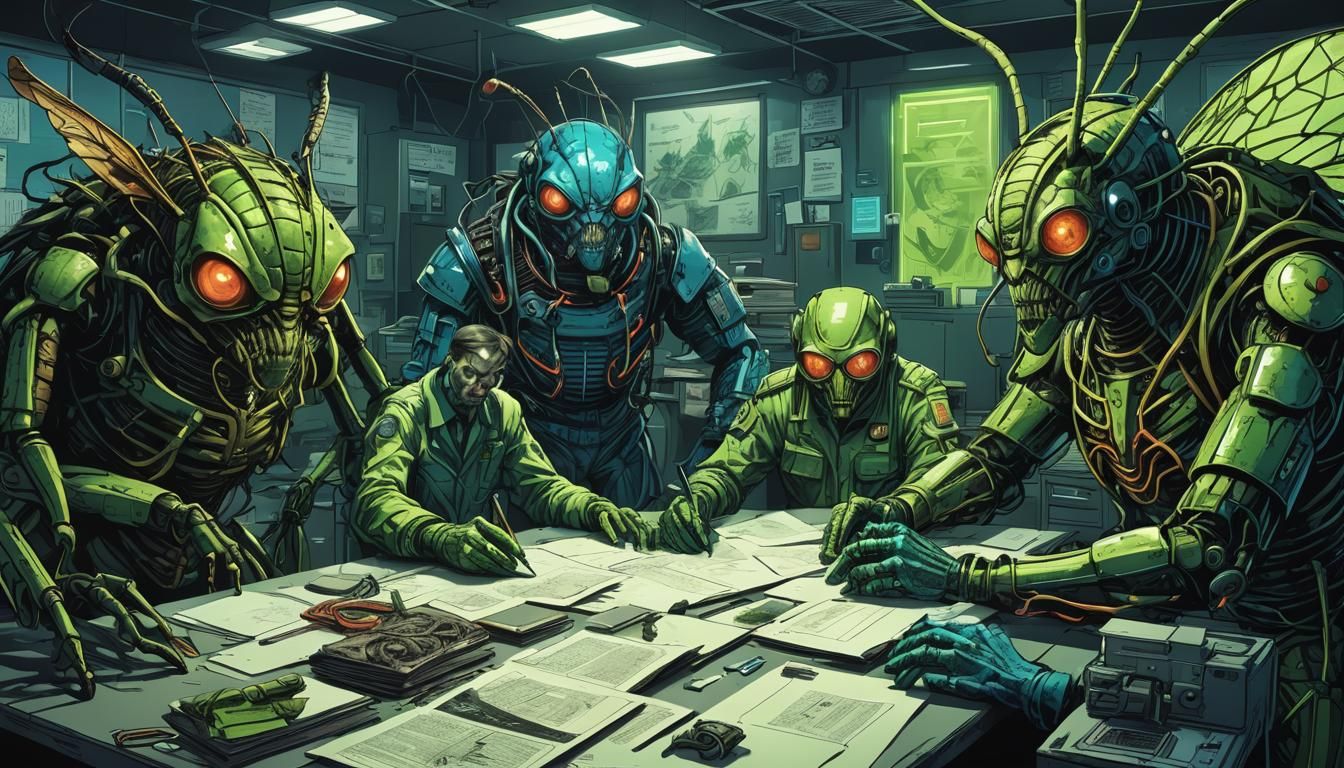 Chernobyl Labor Office Transformation in Comic Art Style