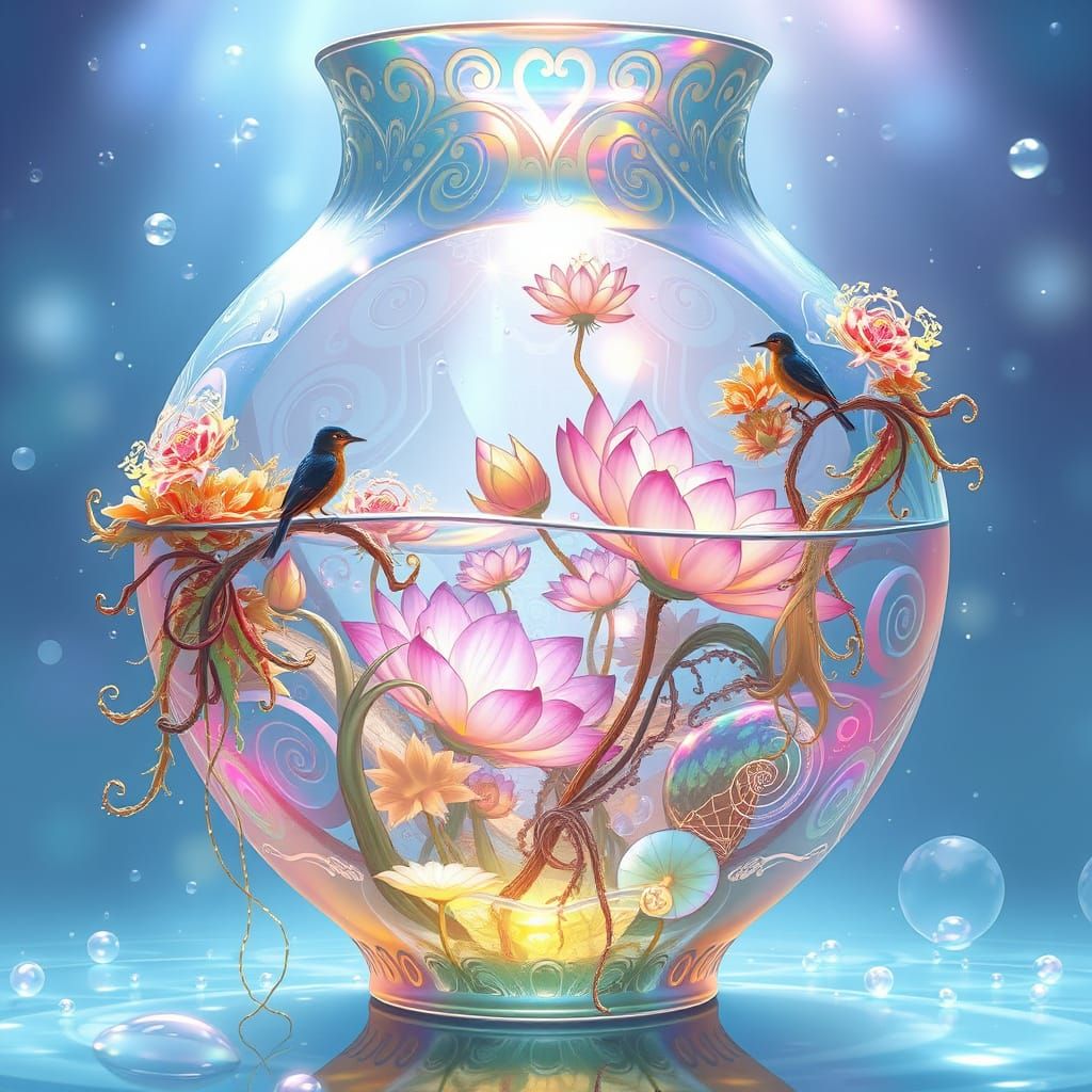 Ethereal Civilization in a Crystal Vase
