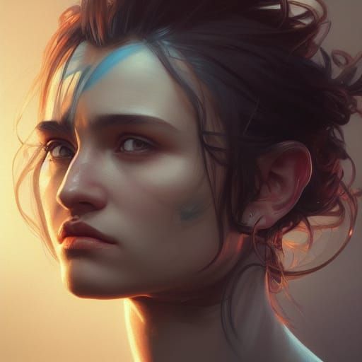 Hyperdetailed Portrait in Dynamic Lighting
