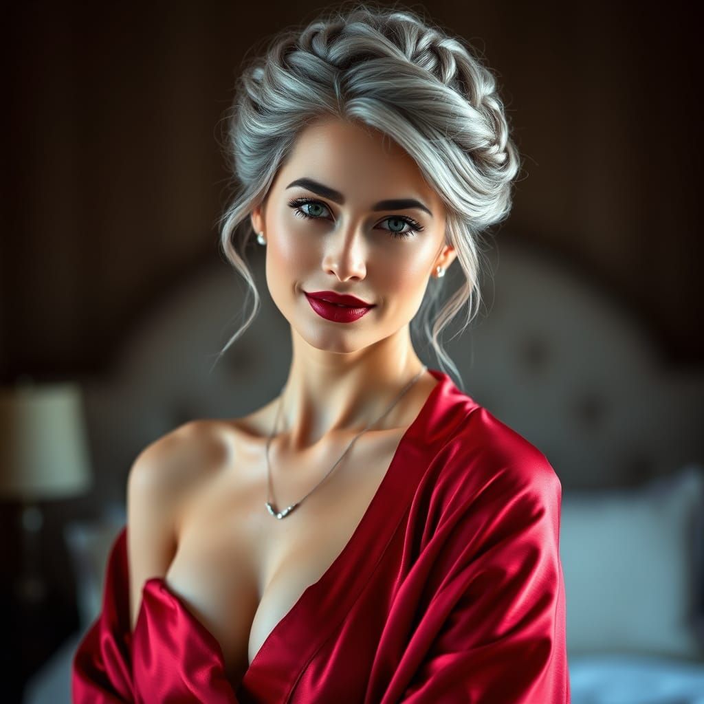 Ethereal Red Satin Beauty