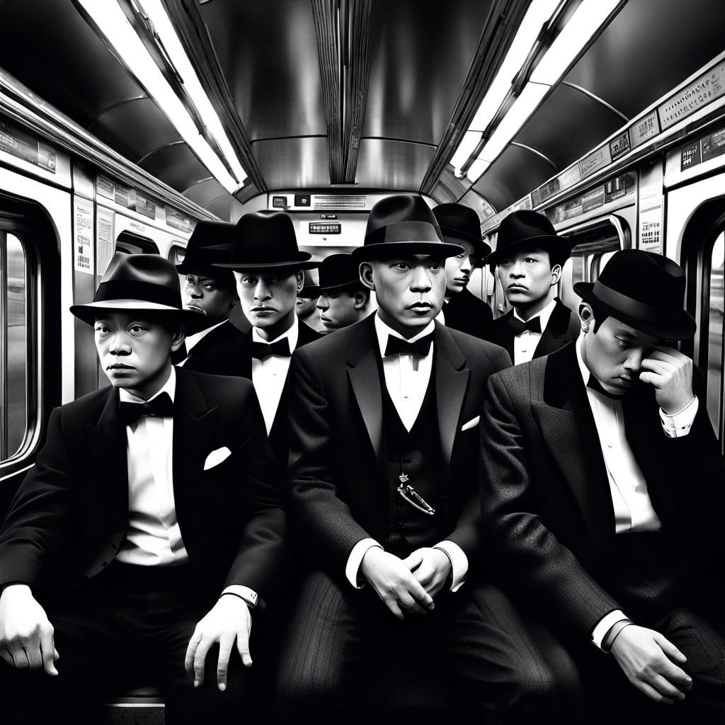 Mysterious Men in Tuxedos on Metro Train