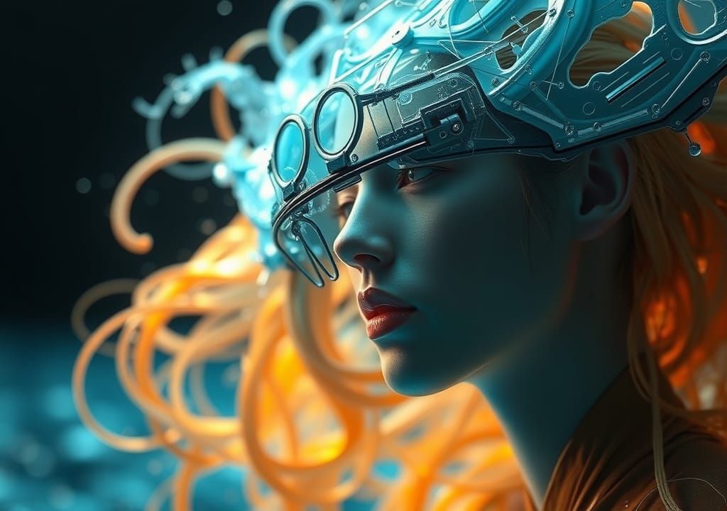 Hyperrealistic Macro Photography of Abstract Sci-Fi Sea Scen...