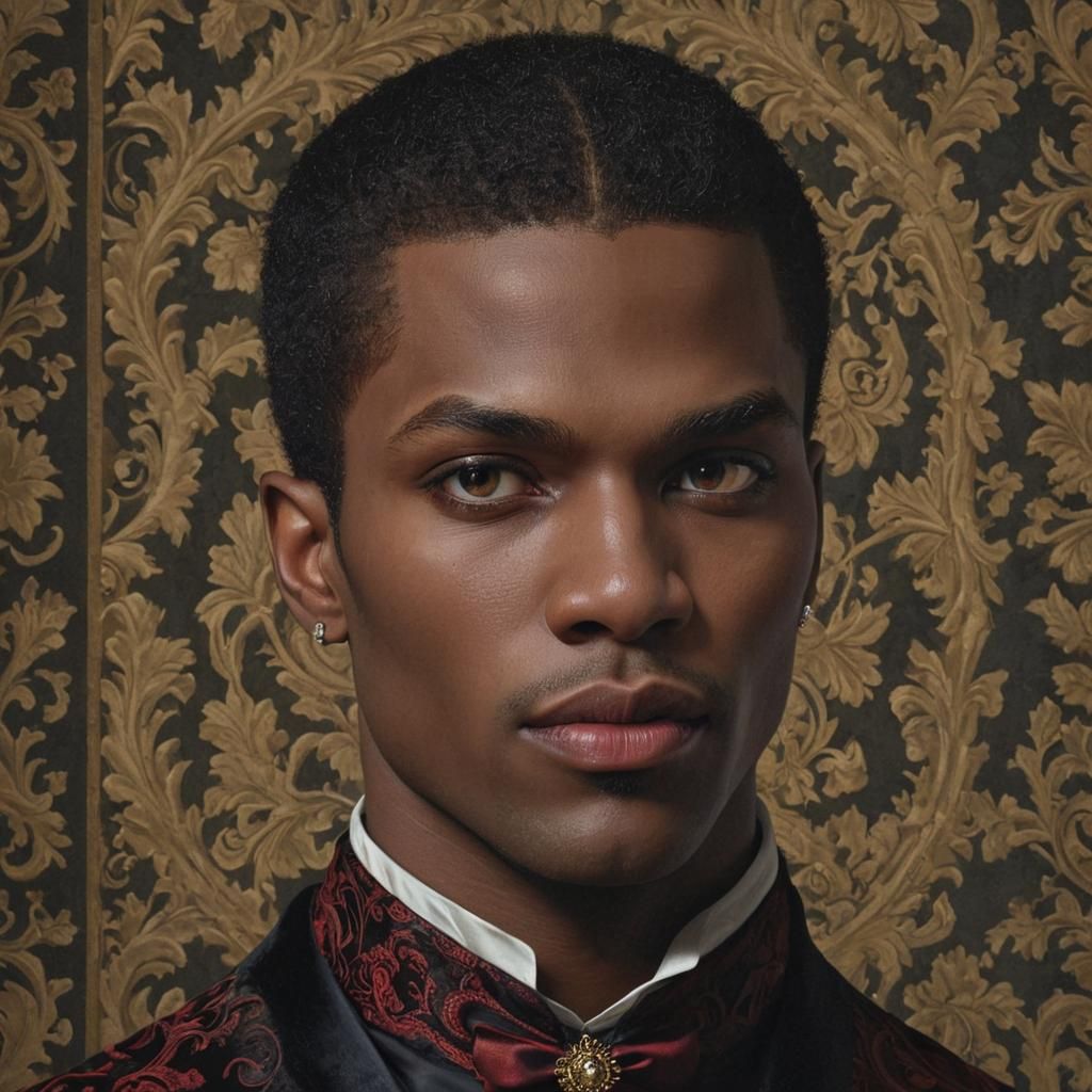 Regal Vampire Portrait in Contemporary Style