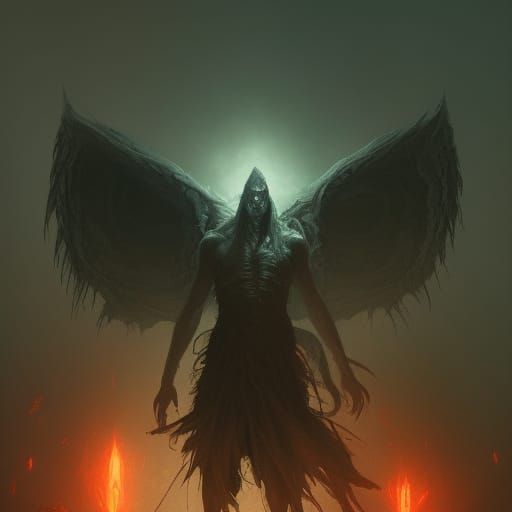 Hyperdetailed Sleep Paralysis Demon in Dark Fantasy Style