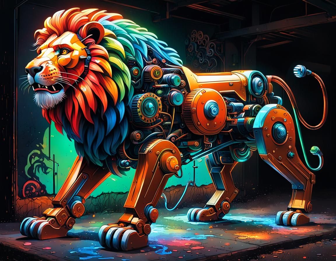 Mechanical Rainbow Lion