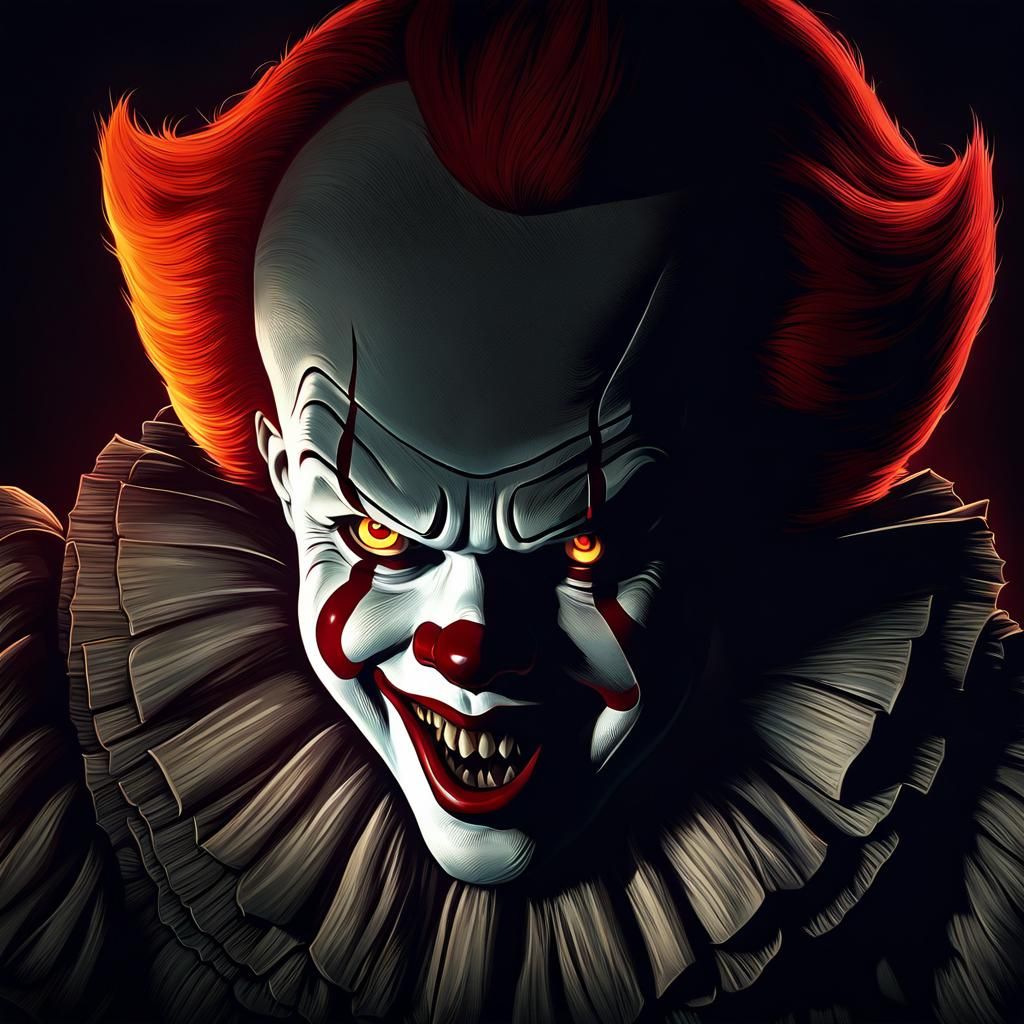 Pennywise Horror at Night in 3D Shading