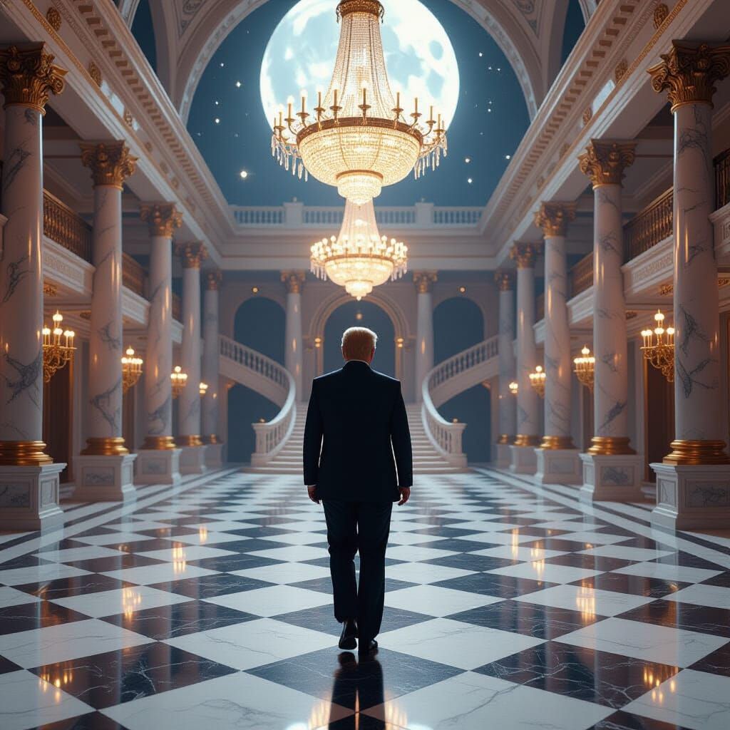 Futuristic Venus Ballroom in Syd Mead Style