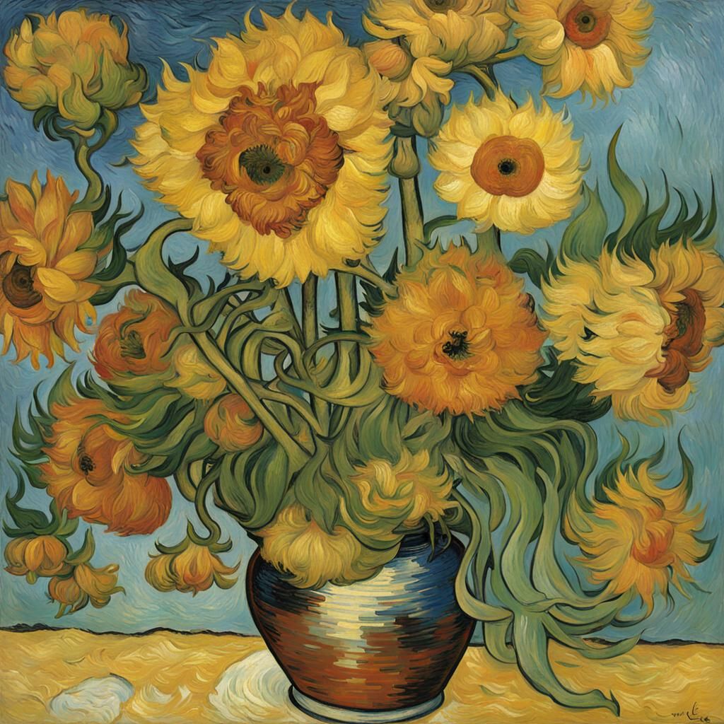 Classic Van Gogh Style Landscape Painting