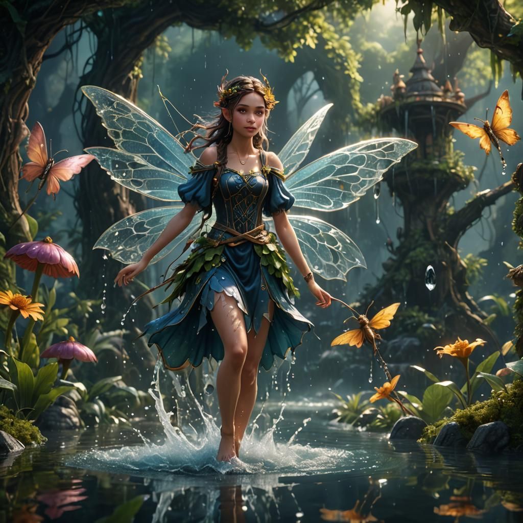 Charming Forest Fairies in Detailed Matte Painting