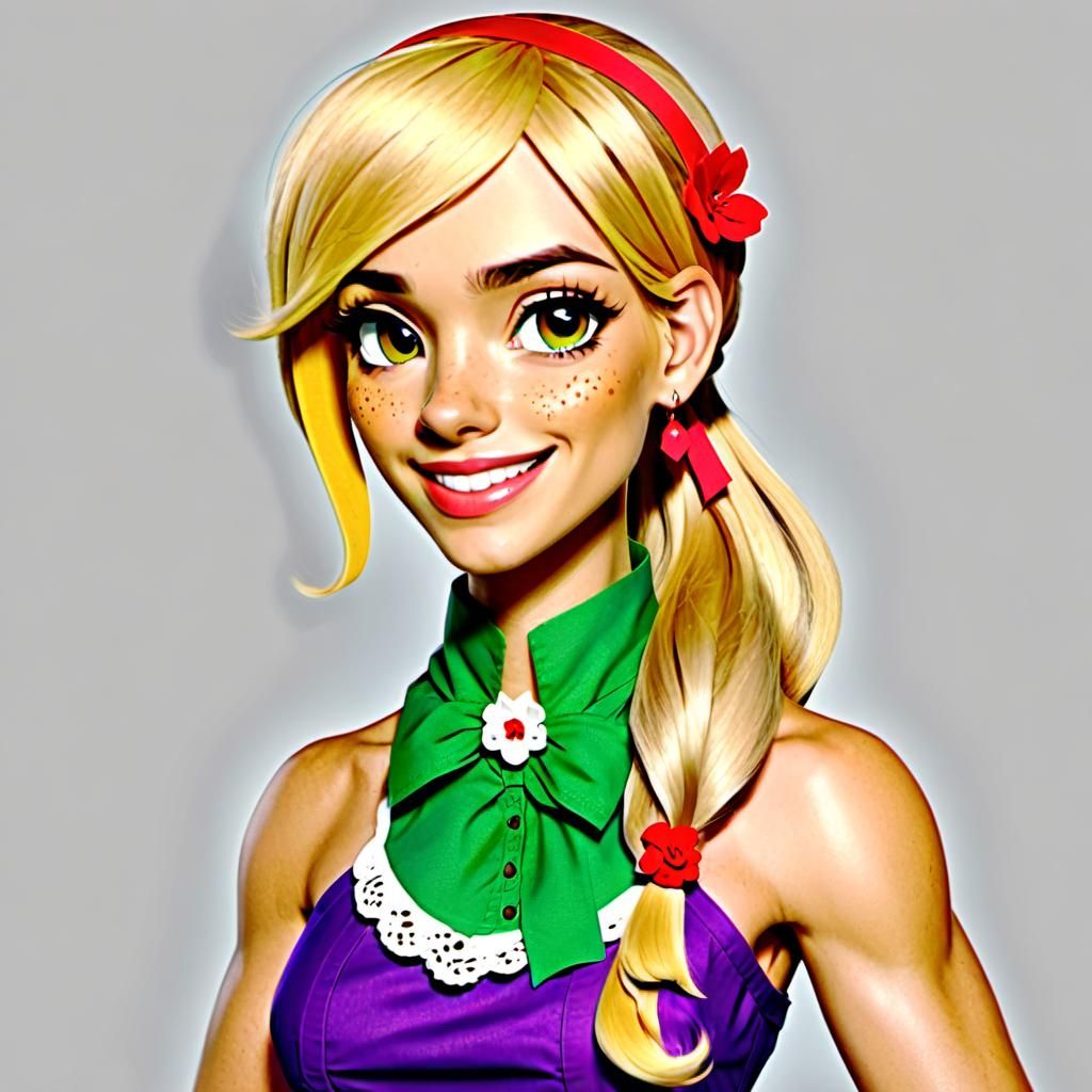 Applejack Reimagined as Human Girl