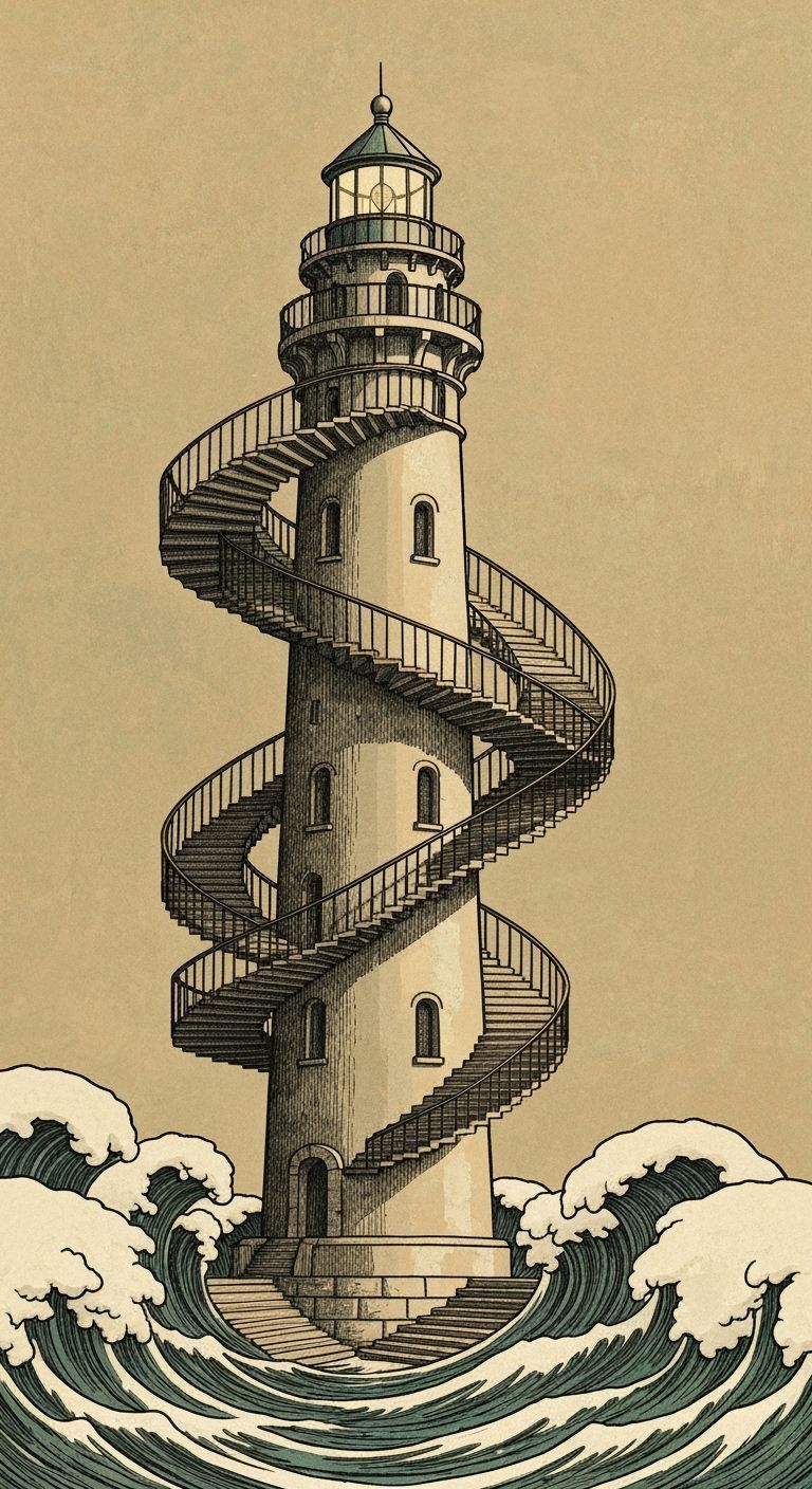 MC Escher's Lighthouse