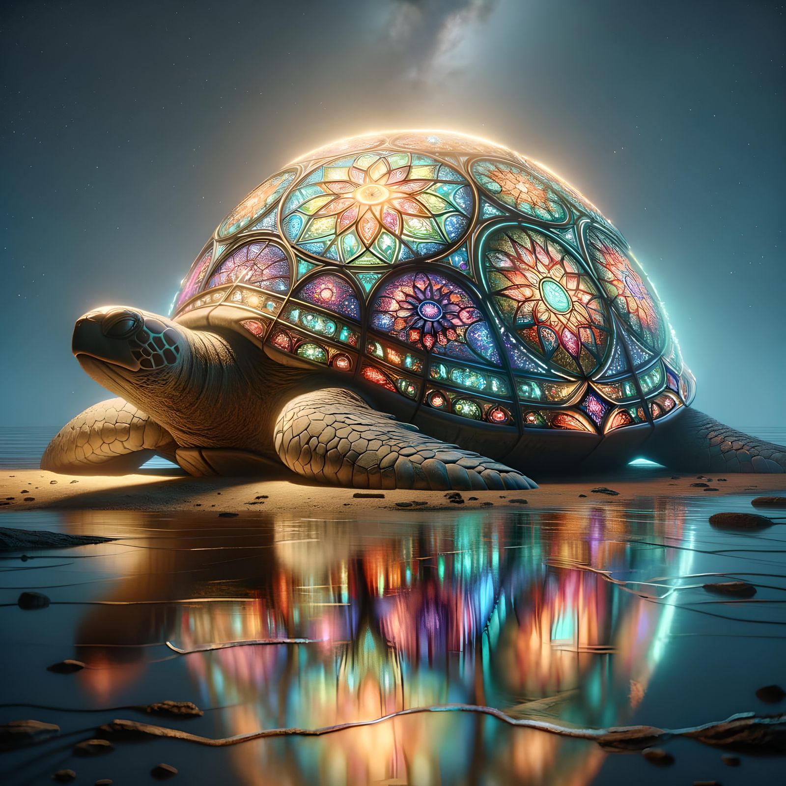 Stained Glass Turtle